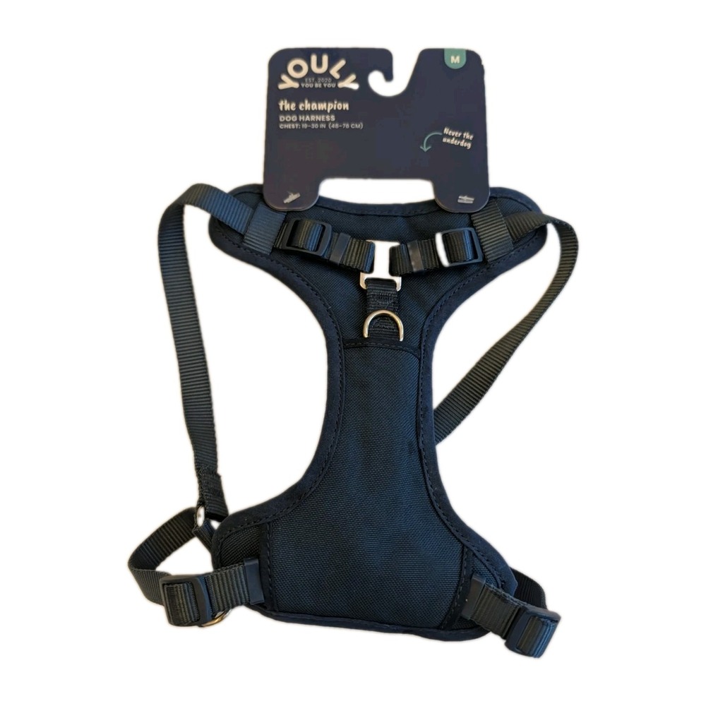 Youly The Champion Dog Harness Navy Blue Size Medium Adjustable Front Clip NWT